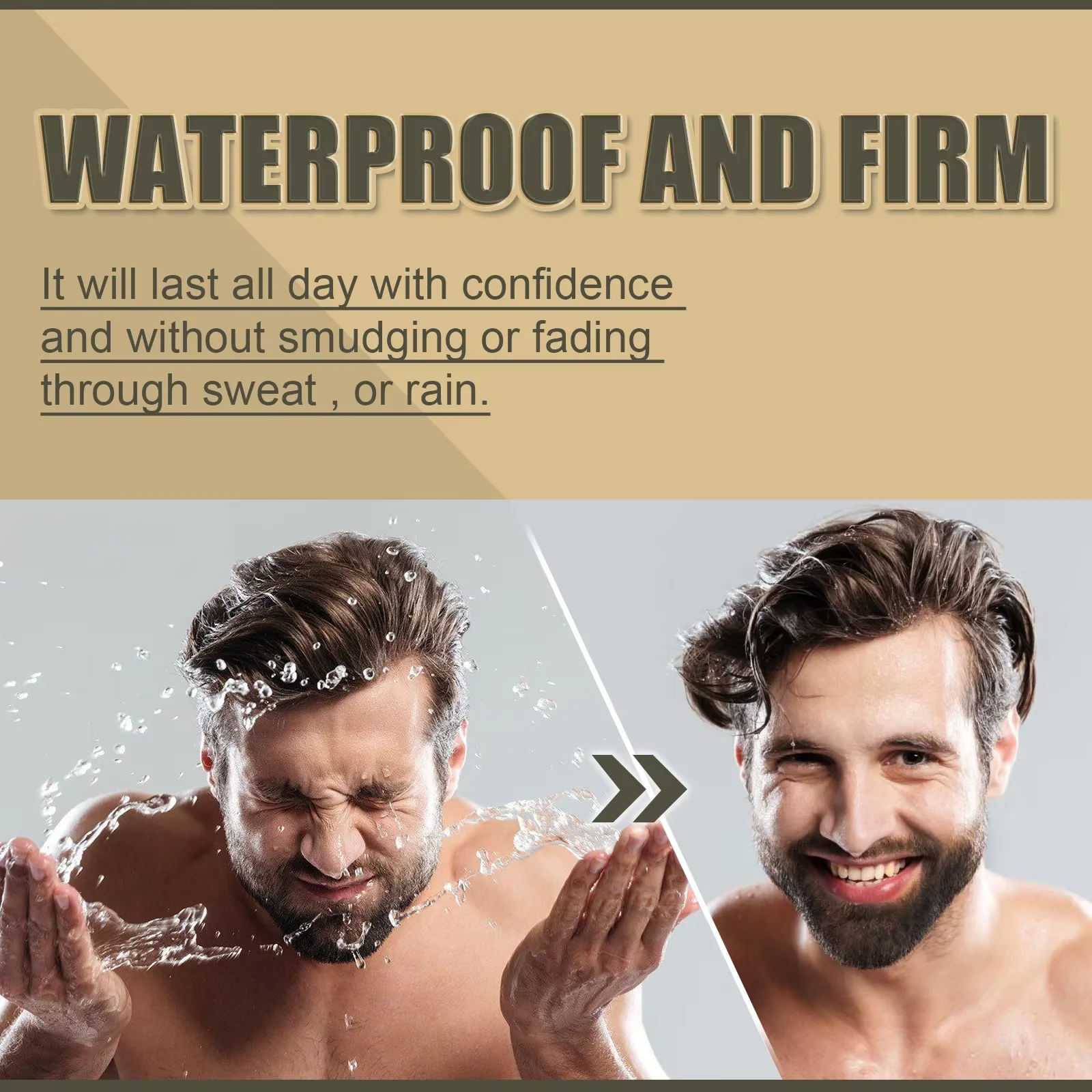 Beard Filler Pen Waterproof Pen Kit Beard Shaping Lasting Repair Moustache Coloring Black Brown Hair Repair Beard Enhancer Pen