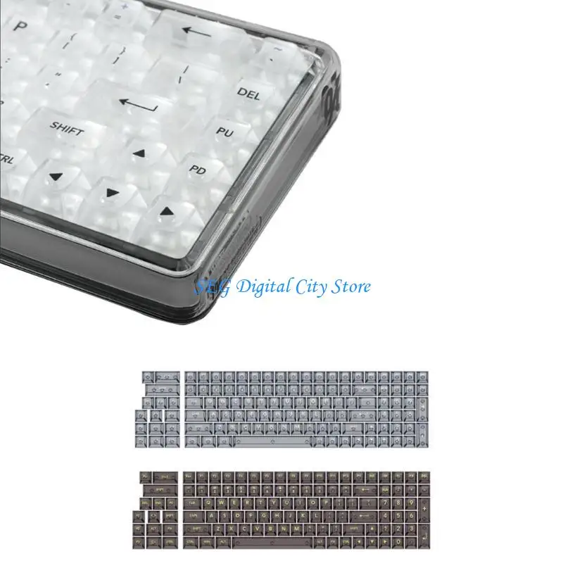 

U75B Convenient Replacement Keycaps 115 Keys Clear Keycaps for Mechanical Keyboards