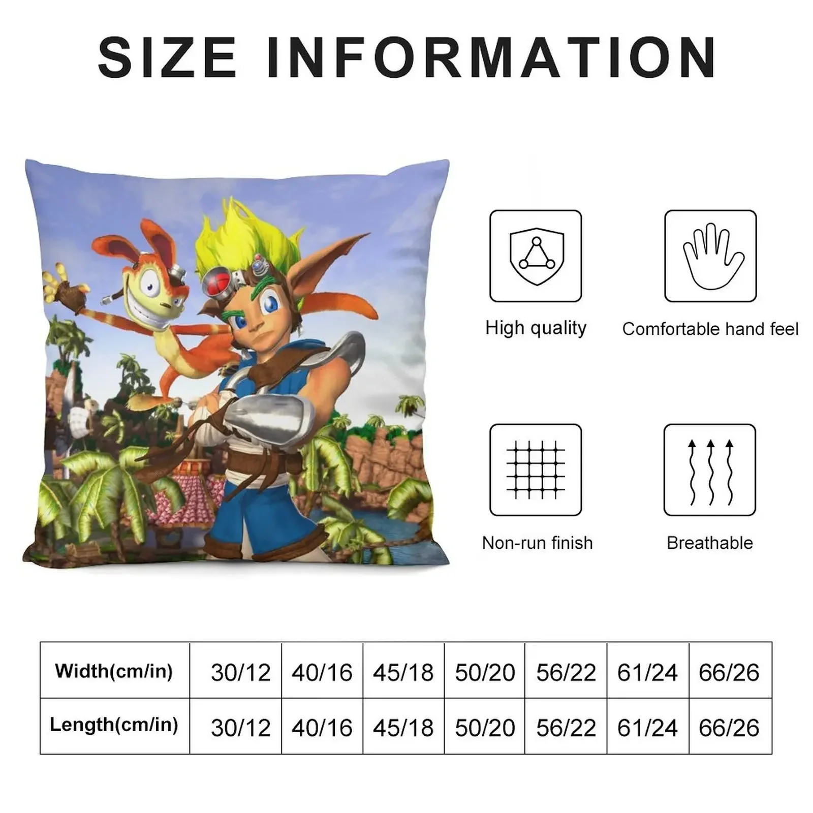 Jak and Daxter: The Precursor Legacy 2 Throw Pillow Embroidered Cushion Cover Christmas Cushion For Home pillow