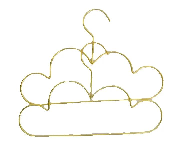 Gold Cloud Hanger Children Baby Clothes Rack Metal Hanging Clothes Hanger For Kids Closet Organization Wholesale