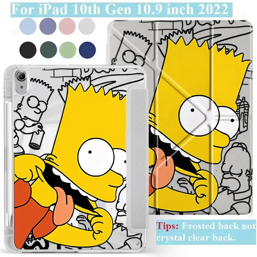 

Чехол для планшета The Simpsons Anime для iPad Pro 11-го, 10-го, 9-го, 8-го, 7-го поколений, 12.9 дюймов, Air 4, 5, M3, M2, 1, 2, M4, 11 дюймов, Mini 6, 7, Pro 2025, Y-Fold