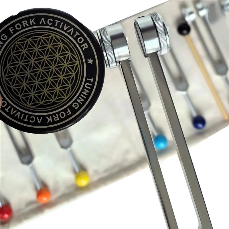 ABLB-Chakra Tuning Fork Set For Healing, Tuning Forks With Tuning Fork Activator For Healing,Sound Therapy,Keep Body