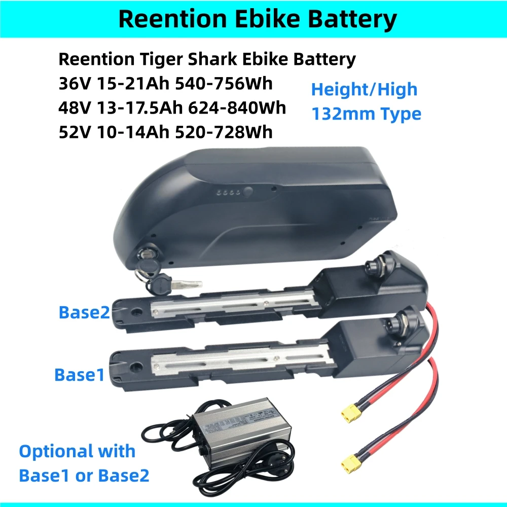 

Reention Tiger Shark Ebike Battery 48V 13Ah 15Ah 17.5Ah 36V 15Ah 21Ah 52V 14Ah for BBS01 BBS02 BBSHD TSDZ2 TSDZ2B E-bike Battery