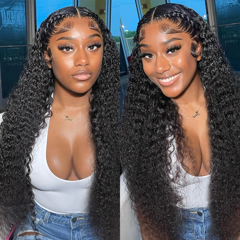 Amanda Lace Frontal Wig Deep Wave 13x4 Lace Front Human Hair Wigs 250% Closure Wig 360 Lace Wig Water Wave Curly Hair Wig