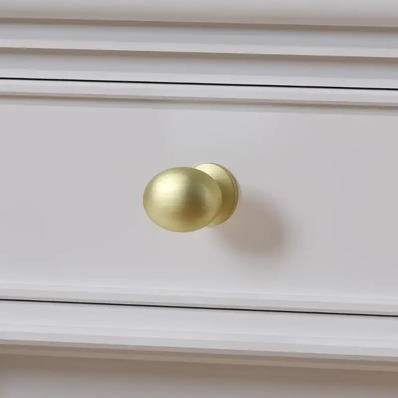 652F 2pcs Aluminum Oval Cupboard Knobs with Strong Build Modern Look for Cabinets