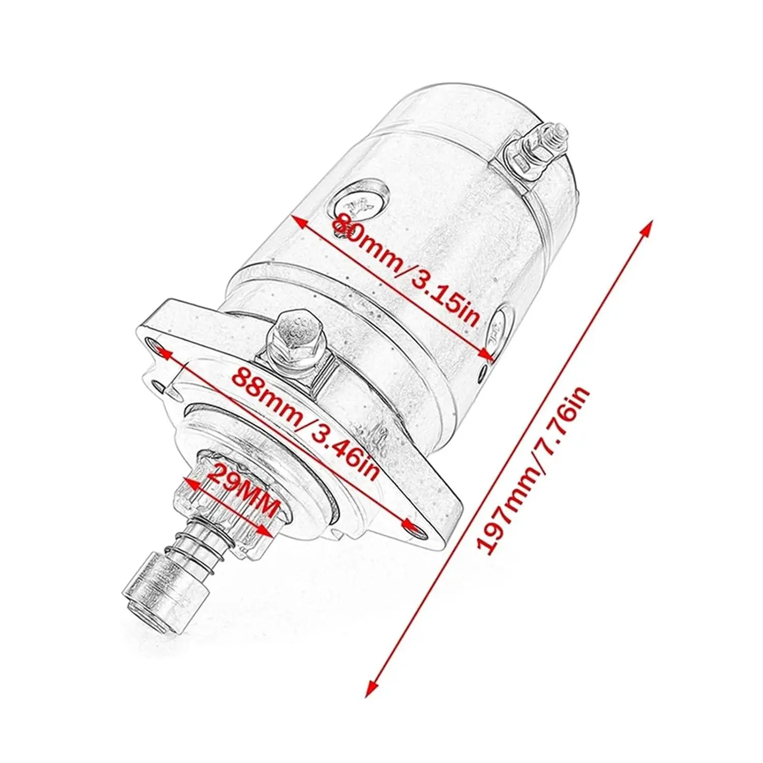 

Стартер для Suzuki 9,9HP-65HP, совместимый с подвесным двигателем Yamaha 55HP Mercury Marine 40E 55E 60EL 50-81490M 50-97072M 31100-95240