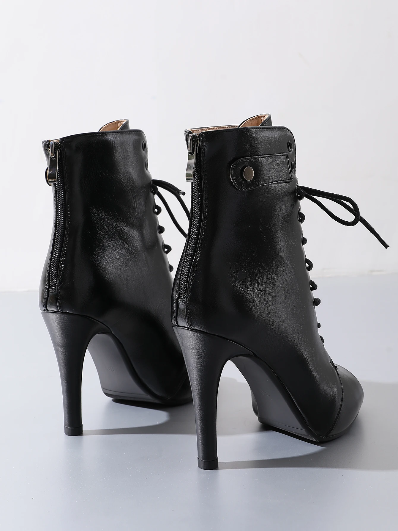 Botas de tacón alto fino con punta abierta para mujer, zapatos de baile de Jazz para baile latino, Stilettos sexys de calle, talla grande