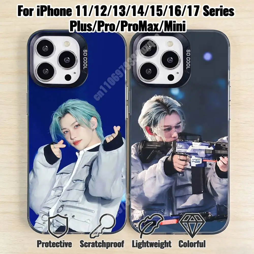 

Kpop Singer F-Felix L-Lee Phone Case for iPhone 17 16 15 14 13 12 11 Pro Plus Max Mini X XS Silicone Hard Cover