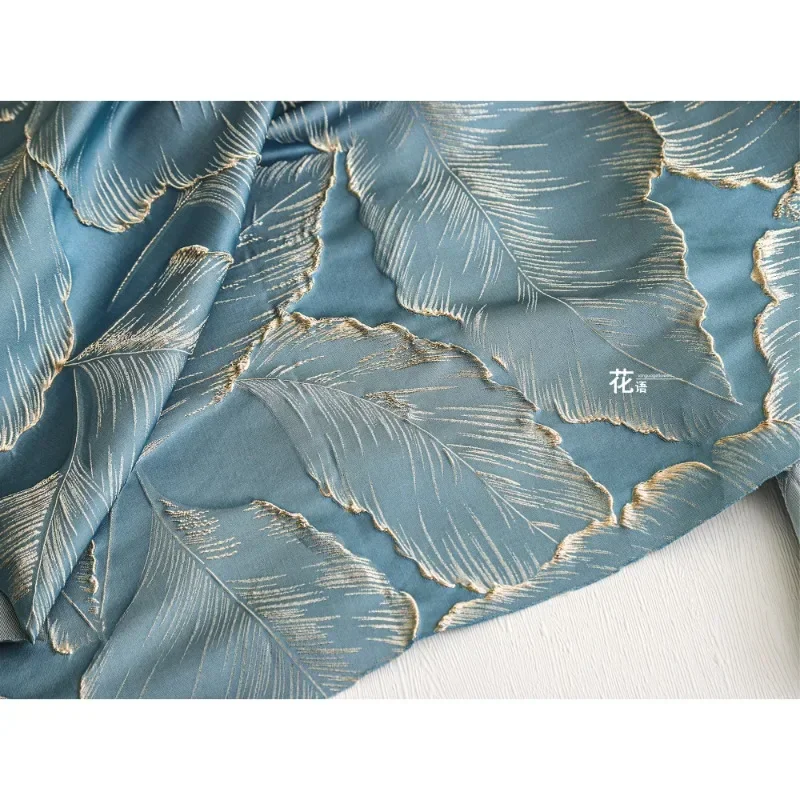 Matal Wire Jacquard Fabric Embossed Half Skirt Home Curtains Designer Apparel Sewing Fabric Cloth Diy Polyester Spandex Material