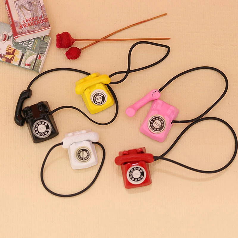 

Кукольный домик миниатюрная имитация Ретро модель телефона аксессуары для детей игрушки подарок