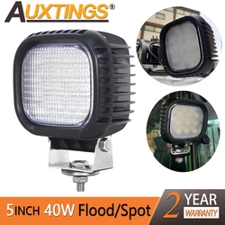 Auxtings 5 in 40W 4000LM LED Light Spot Flood Light Pod Off Road Driving Lights Bumper Roof Light for SUV Agricultural vehicles