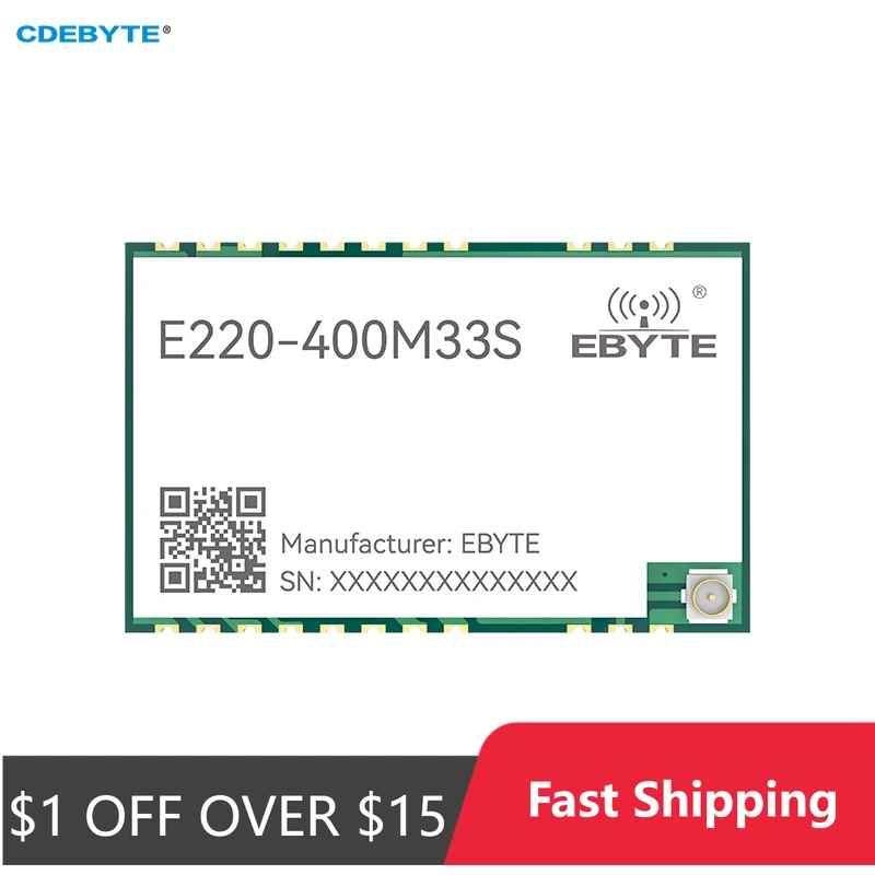 

LLCC68 433/470MHz SPI LoRa Spread Spectrum Module 33dBm 2W CDEBYTE E220-400M33S 16km RF SMD Module PA LNA