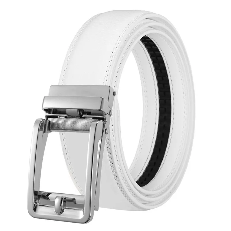 3,5 cm Herren-Gürtel, Automatischer Echtleder-Gürtel, Verstellbarer Leder-Ratschengürtel, Echter Designer-Ledergürtel – Detail 16