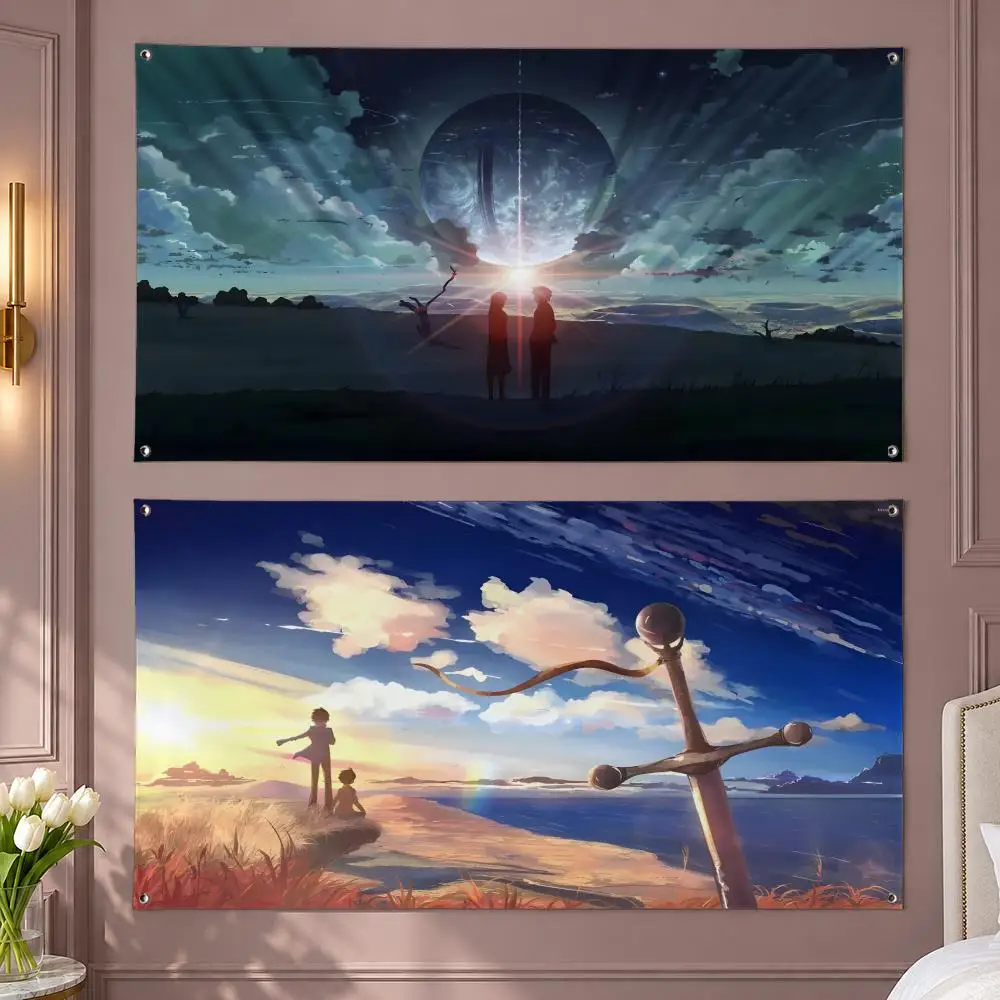 Centimeters Per Second Flags Aesthetic Room Decor Wall Hanging For Bedroom Dorm Gaming Room And Parties
