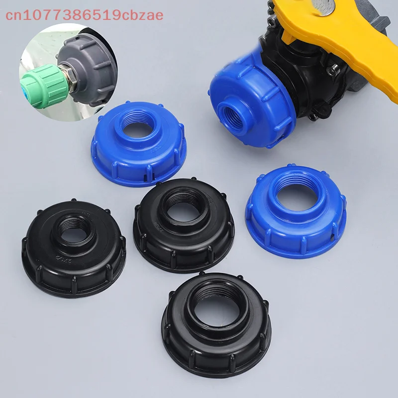 

High Quality Blue Durable IBC Tank S60X6 Thread Cap 1/2" 3/4" 1" Garden Hose Connector Valve Replacement Adapter Connector