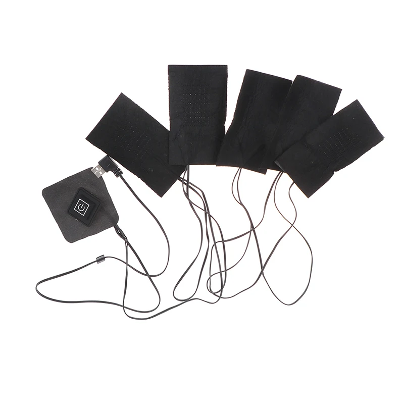 * New Sale 5Sheet Set USB Electric Heated Jacket Warm Winter Heating Vest Pads for DIY Heated Clothing - view 3