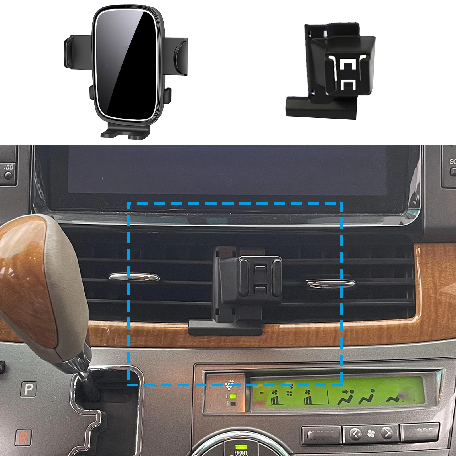 

Подходит для Toyota Previa 50 2006-2019 XR50 Estima Tarago, индивидуальный держатель для телефона, крепление на приборную панель, основание экрана, аксессуары без дрели