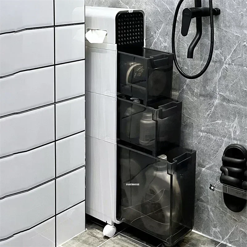 Bathroom Cabinets Gap Storage Rack Multi-layer Vanity Toilet Storages Cabinet Creative Narrow Organizer Home Furniture N