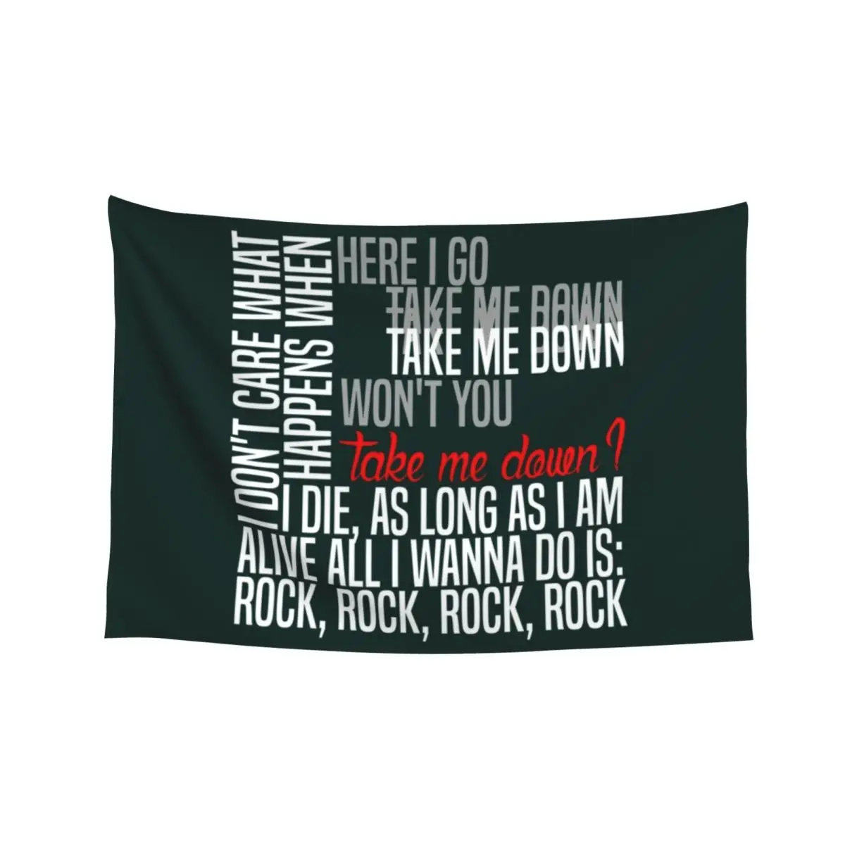 

All I wanna do is Rock Tapestry Art Mural Carpet Wall Decoration For Rooms Wall Art Tapestry