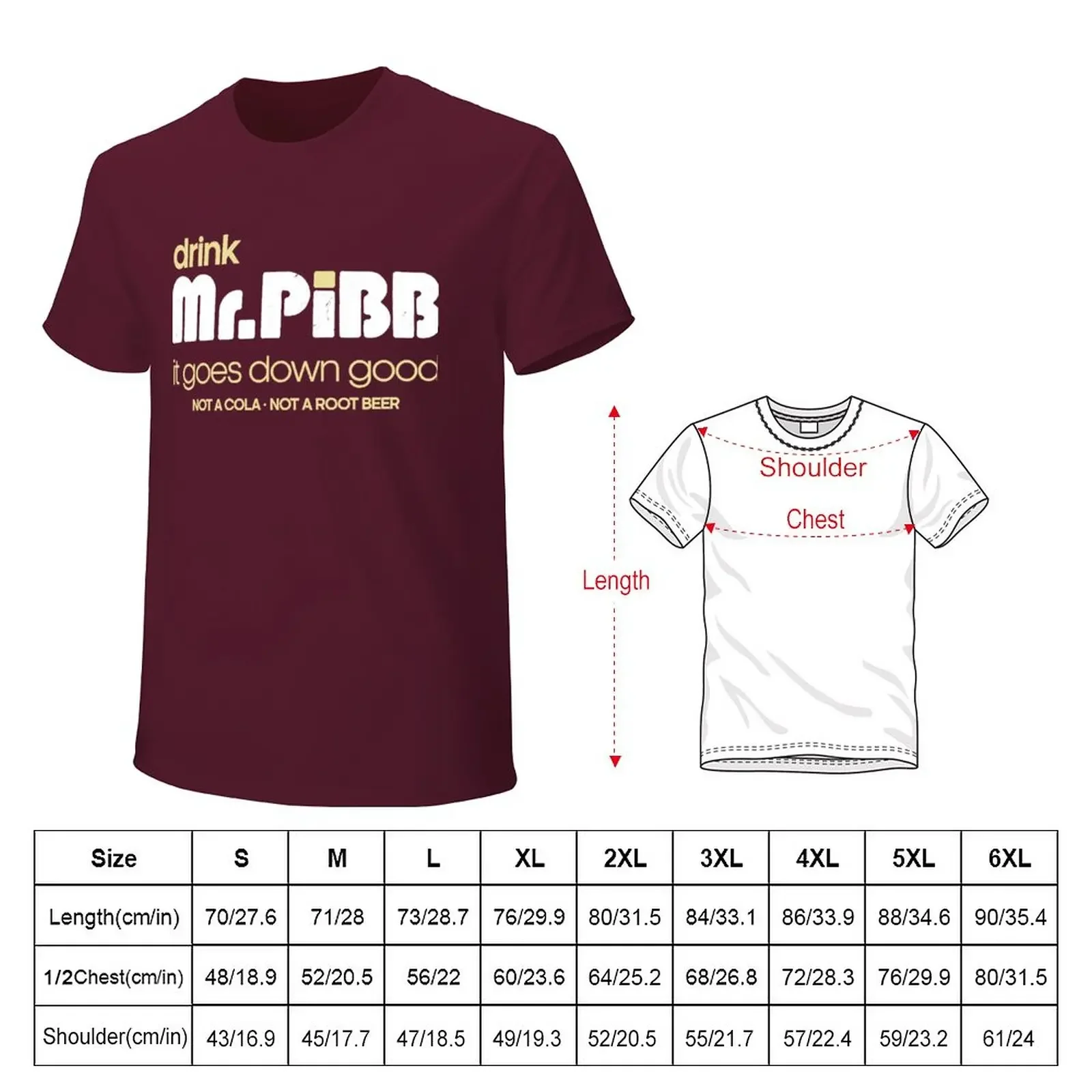 Drink Mr Pibb // t-shirt stile invecchiato Vintage anni \'80 oversize plus size top felpe nere per uomo