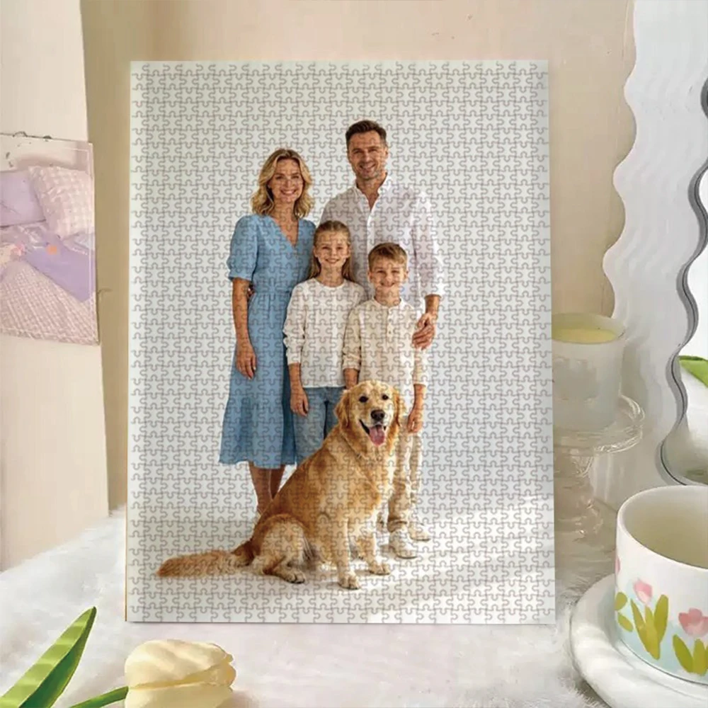 35/300/500/1000pcs Personalized Custom Photo Puzzle Couple Photos For Housewarming Bedroom/Living Room For Children's Day