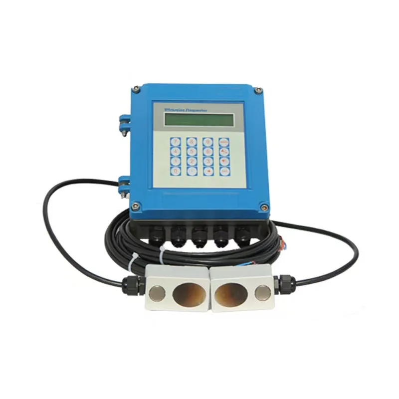 Smart Externally Attached Flow Meter Communication CE Approved Open Channel Clamp-on Remote Type Portable Ultrasonic Flowmeter