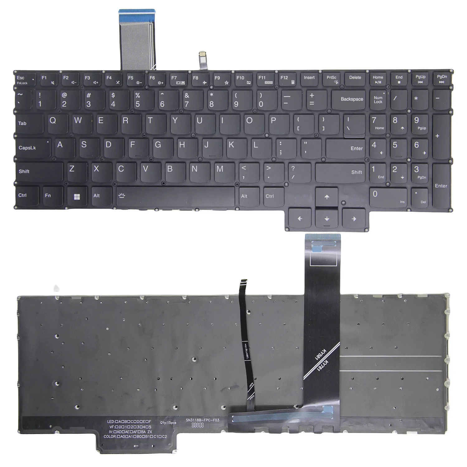 For Lenovo R9000P Y9000P Y7000 R7000 AHP9 ARP9 IRX9 ARX9 backlit keyboard - view 4