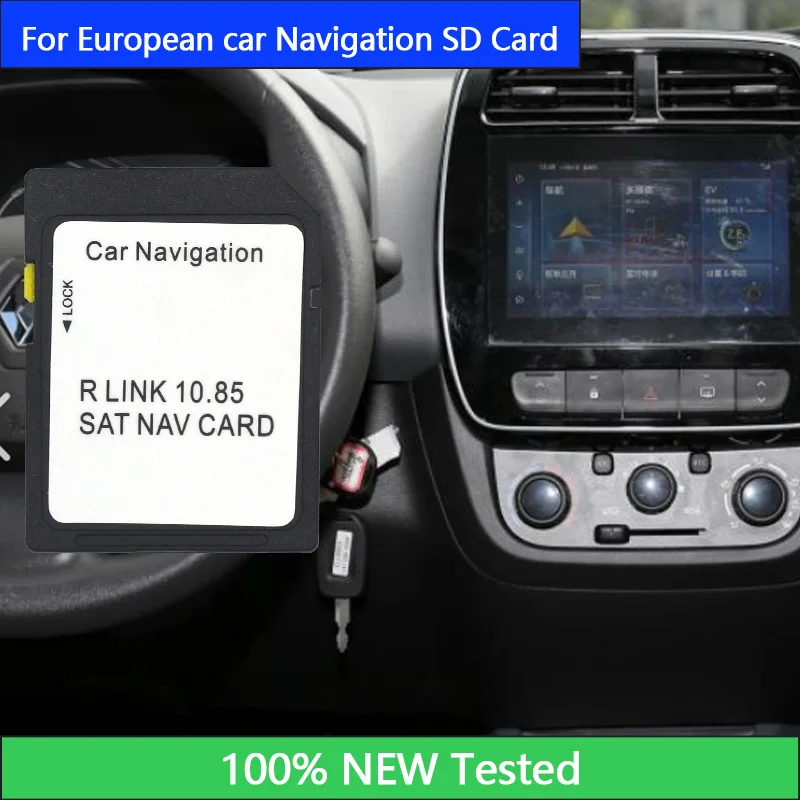 2023 Europe Satellite Navigation Map SD Card Car GPS Navigation Renault Megane Clio Laguna Breeze R -Link 10.85 SD Card 8GB Ship