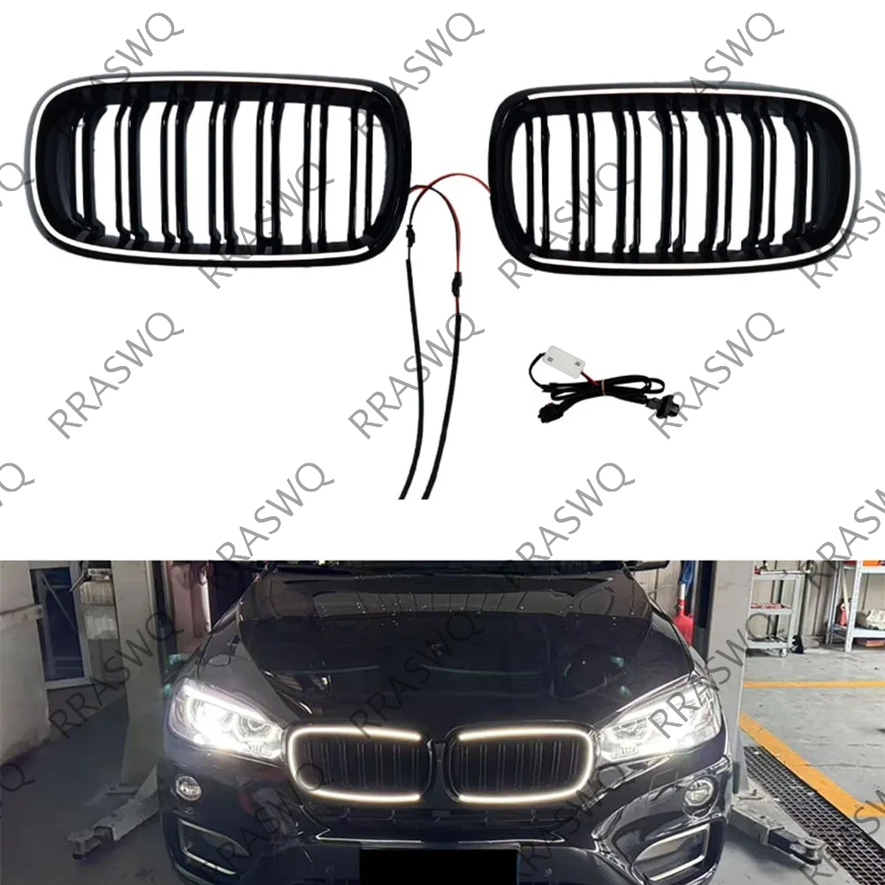 Luz LED blanca para coche, rejilla delantera para BMW X5 F15 X6 F16 X5M F85 X6M F86 2014-2018 2015 2016 2017