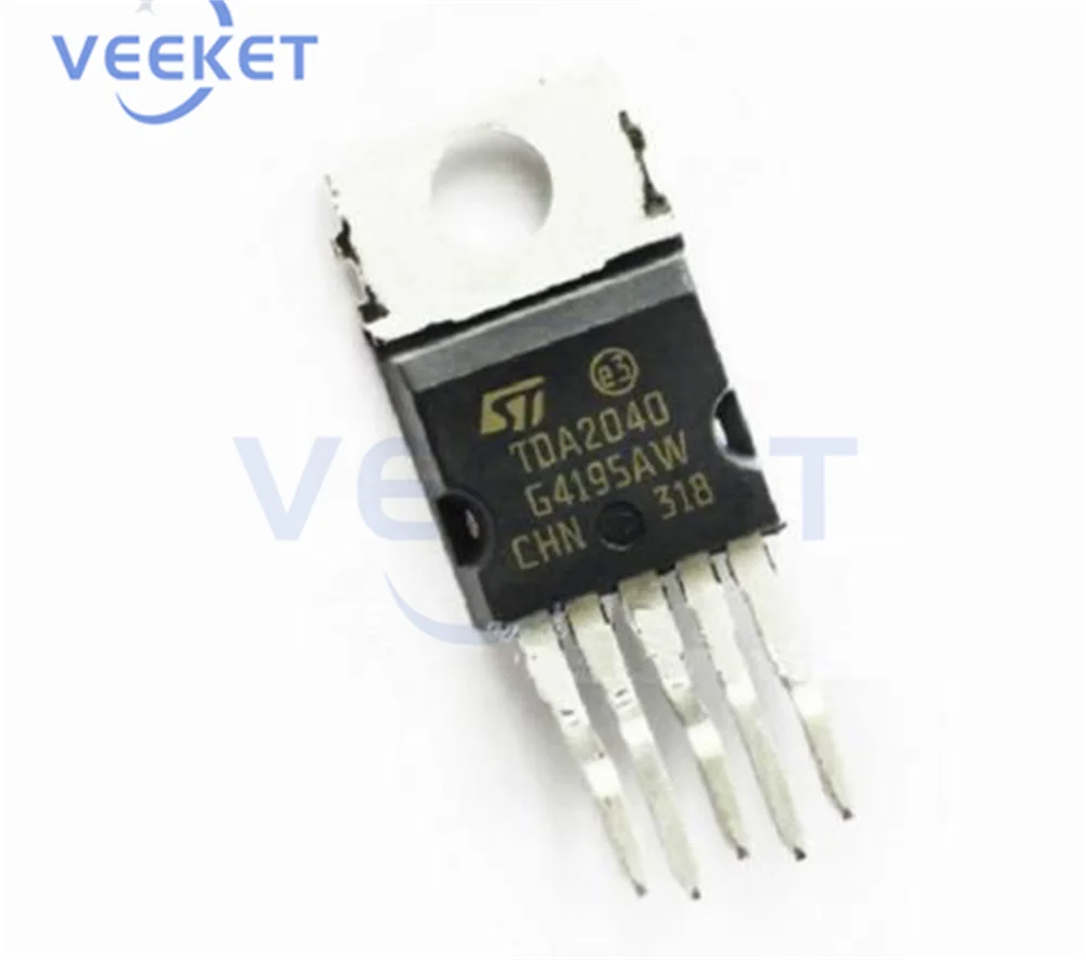5PCS New Original TDA2040 Direct-plug TO220-5 Audio Power Amplifier TDA2040