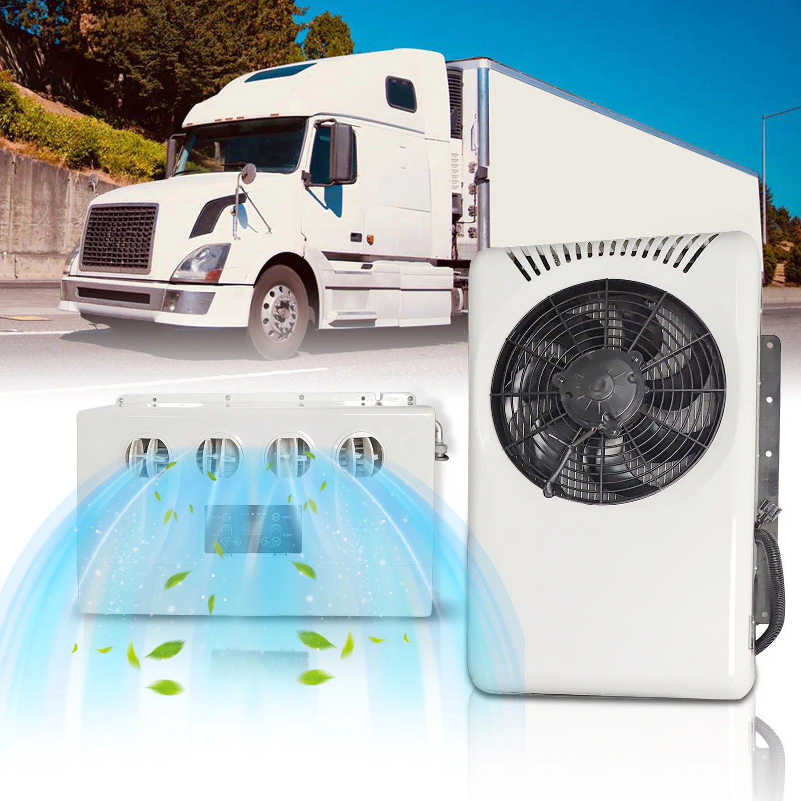 

Aspligo 10500BTU 12V/24V Split Air Conditioner Intelligent Inverter Parking AC for Truck/Camper/Motorhome Energy Efficient CE