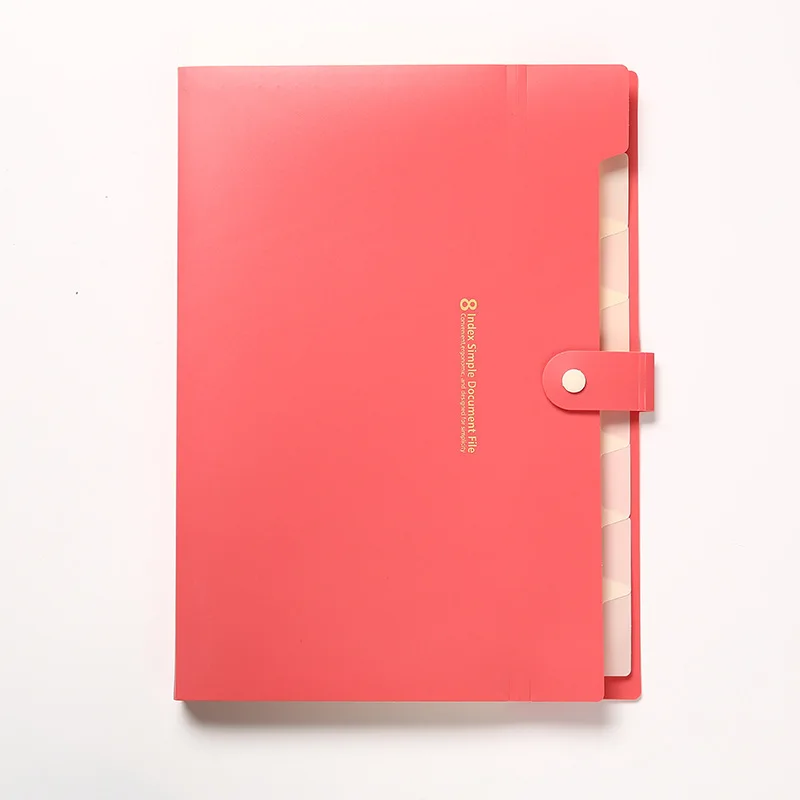 Student English Office Organ Bag Multilayer Test Paper Storage A4 Information Book 8 Grid Simple Index Classification Folder