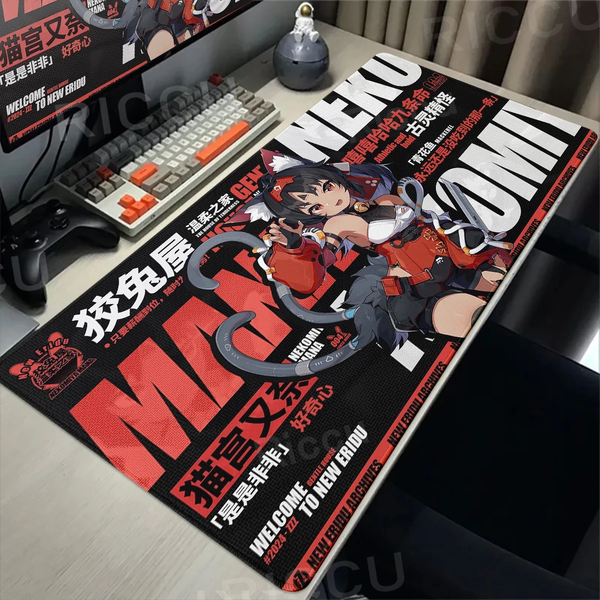 Zenless Zone Zero MousePad ZZZ Gaming Mousepad Nicole Ellen Zhu Yuan Hoshimi Miyabi XXL Mousemat Extended Mat Office Accessories