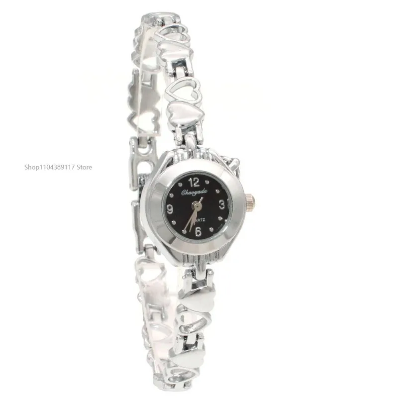 Retro relógio de quartzo clássico romano senhoras pulseira relógios feminino alta qualidade prata relógio de pulso vintage feminino