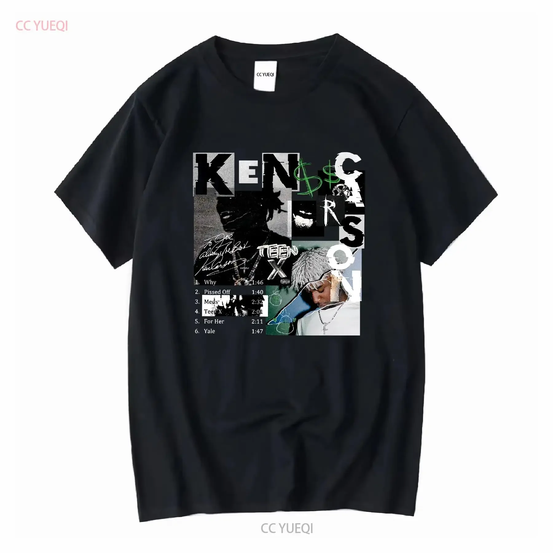 Ken Carson Actual Hate T Shirtn X 90s Shirt Paper Rapper Opium Vintage Merch vintage Washed designer clothes graphic Stylish