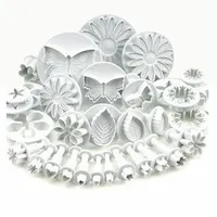 33Pcs/Set Plunger Fondant Cutter Cake Tools Cookie Molds Biscuit Mould DIY Craft 3D Bakeware Kits new