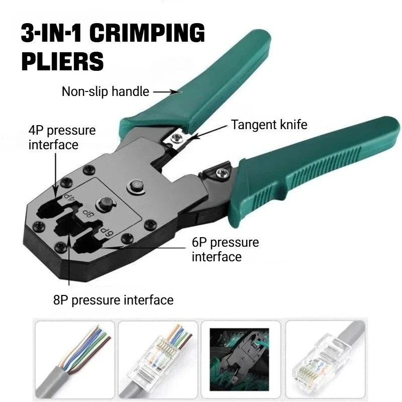 Upgrade 11-in-1 Computer Network Tool Set - Professional Cable Tester with Crimping Pliers for RJ45 RJ12 Ethernet Cables Repair image 3