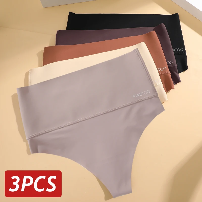 3PCS/Set Seamless High Waist Women Thongs G-String Hip Lift Body Elastic Shapin…
