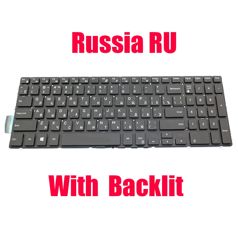 Russia RU Laptop Keyboard For DELL For Inspiron 5565 5567 5570 5575 5583 5770 5775 7566 7567 7577 5765 5767 7773 7778 7779 7786 view 2