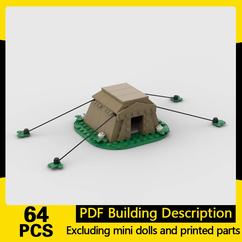 Medieval Castle Model MOC Building Bricks Medium Camp Tent Modular Technology Gifts Holiday Assemble Children Toys Suit