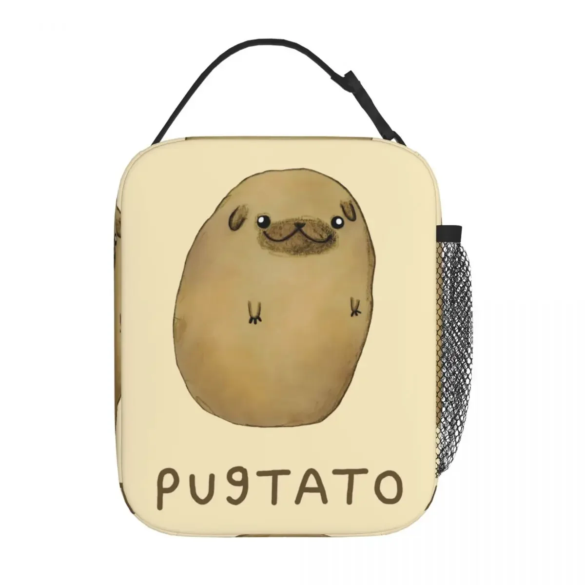 Cute Potato Pug Thermal Insulated Lunch Bags Kawaii Pet Dog Puppy Pugs Portable Food Container Bags Cooler Thermal Food Box