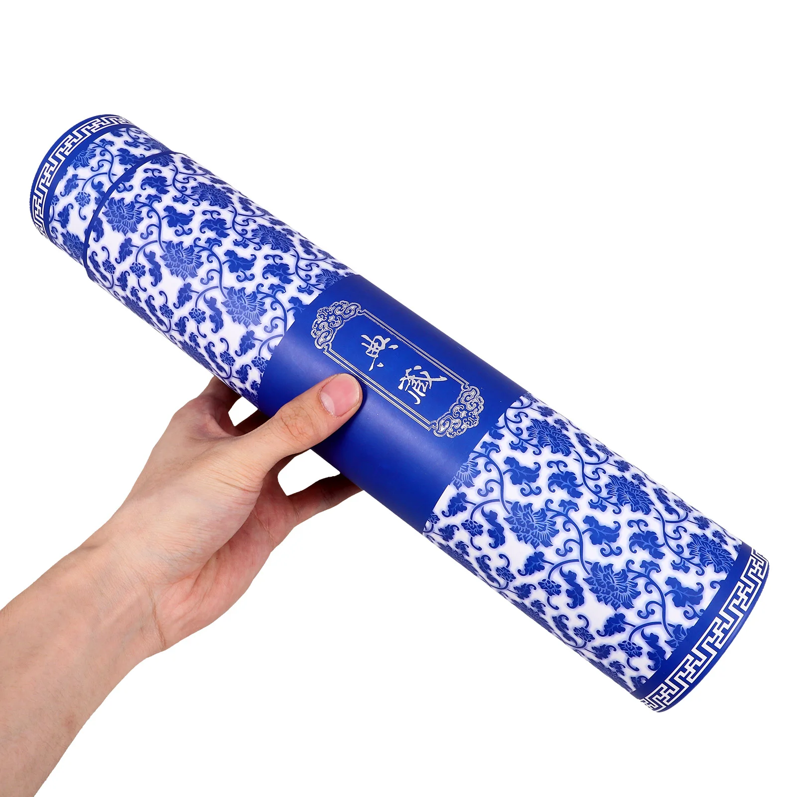 Shipping Tube Calligraphy Scroll Collection Blue and White Porcelain Painting Box Storage Paper