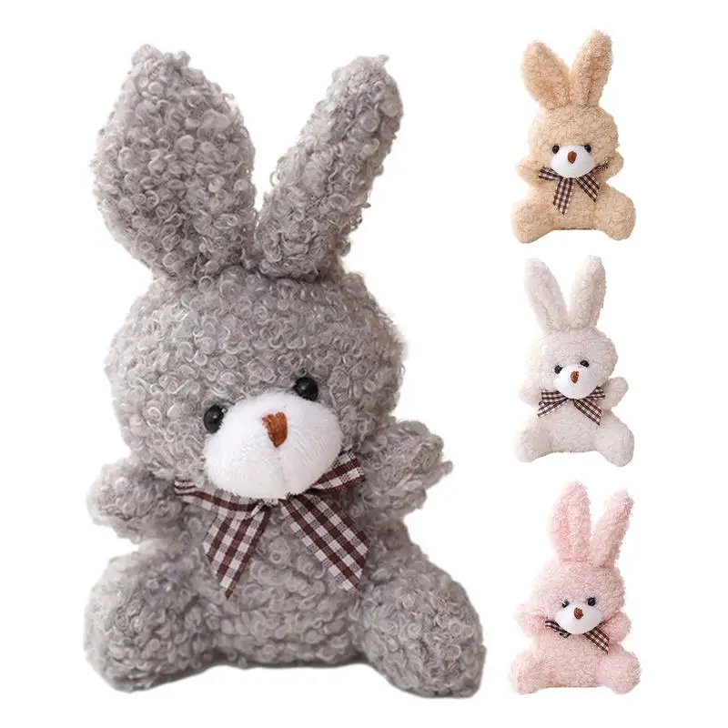 Fluffy Bunny Keychain Soft Fluffy Keychain Soft Cute Bunny Keychain Easter Stuffed Animal Keychain Artificial Rabbit Plush Fluff