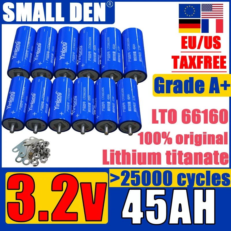 

6-36 шт. Yinlong оригинальный 2,3 В 45 Ач 66160 литий-титанатный аккумулятор 10c DIY 12 В 24 В 48 В rv солнечный динамик автомобильный аккумулятор для зарядки