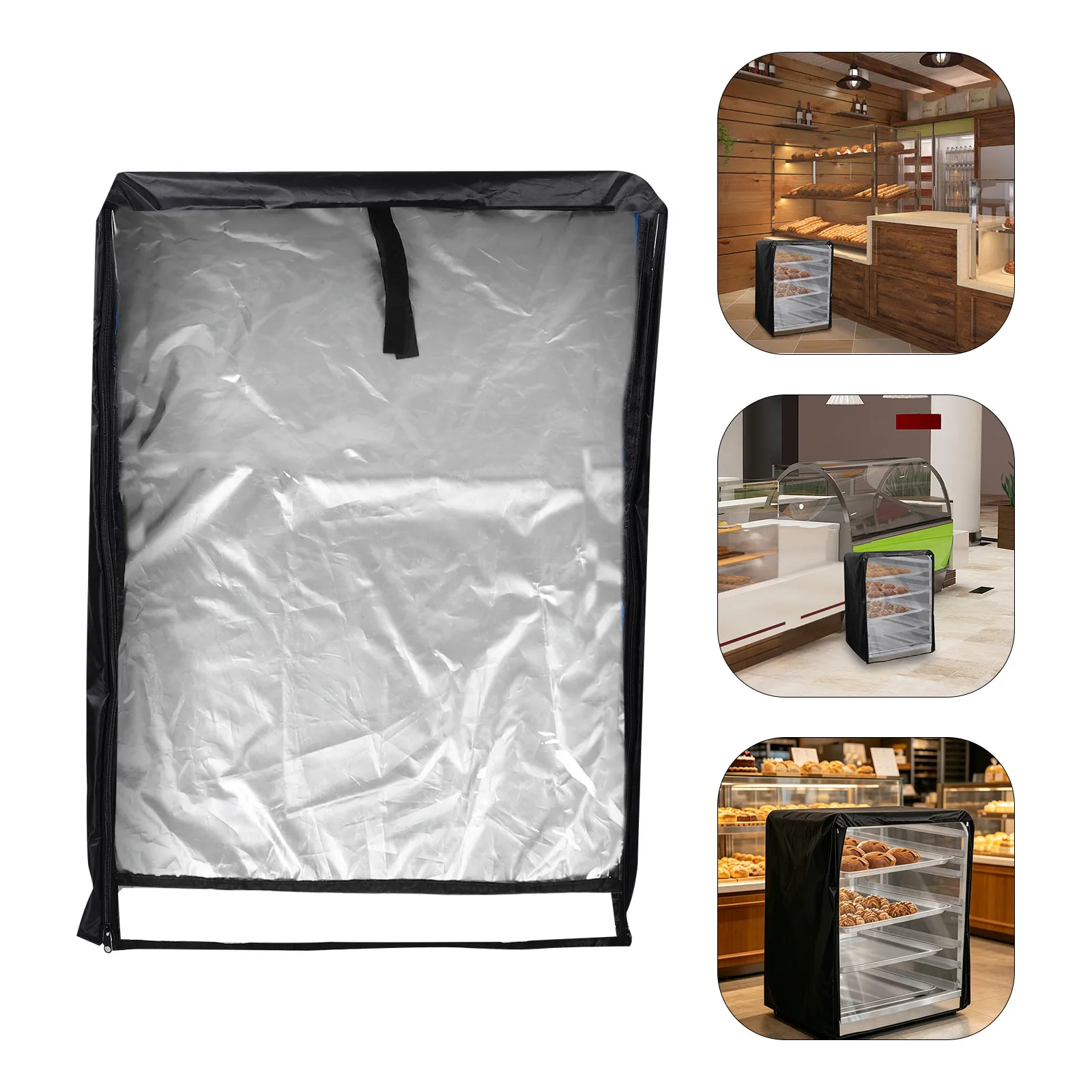 Bread Pan Rack Cover Oxford Cloth Dustproof Clear Window Multi-Tier Bread Rack Protector Commercial Bakery Sheet Pan Cover