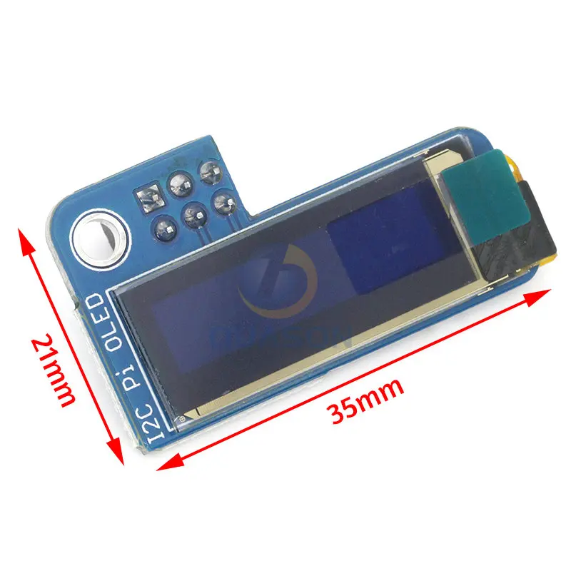 Imagem -02 - Polegada Oled 128x32 I2c Iic Ssd1306 Módulo de Exibição Oled Azul para Rpi Raspberry pi b Mais pi pi e pi Zero 0.91