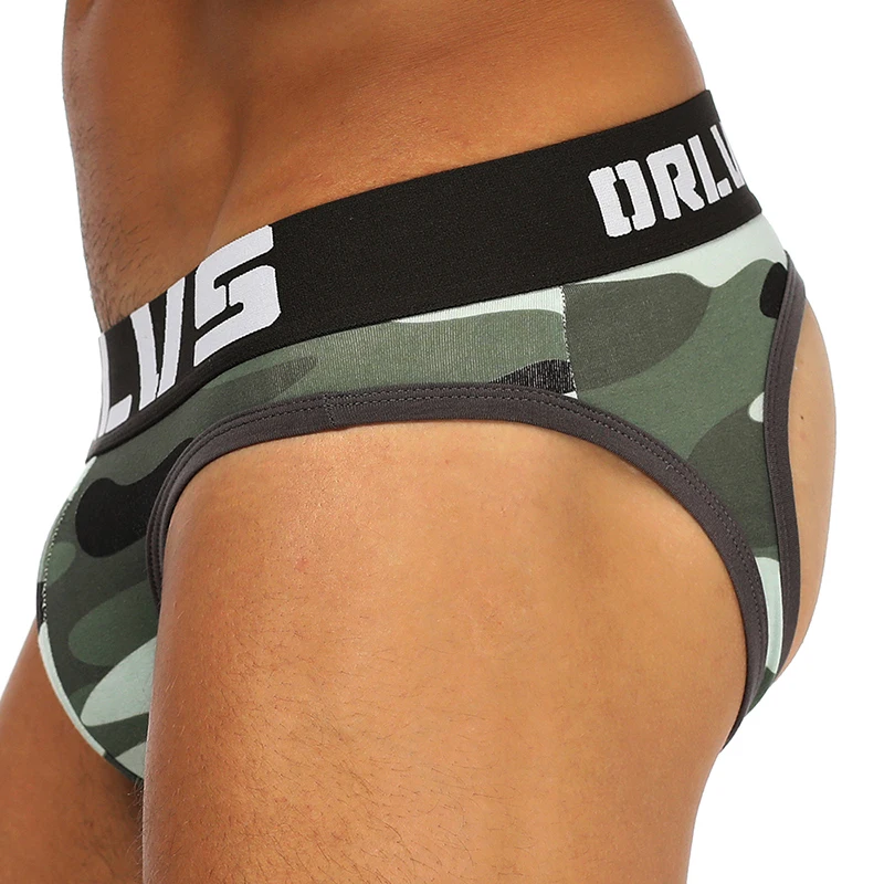 Mens Jockstraps Camouflage Cotton Underwear Cueca Gay Penis Pouch Brief Bikini Sexy Male Panties Calzoncillos Hombre Jock Strap