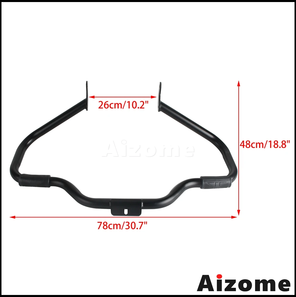 Motorcycle Crash Bar For Harley Softail Fat Boy Lo FLSTF FLSTFB Heritage Softail Classic 2000-2017 Black Highway Engine Guard view 2
