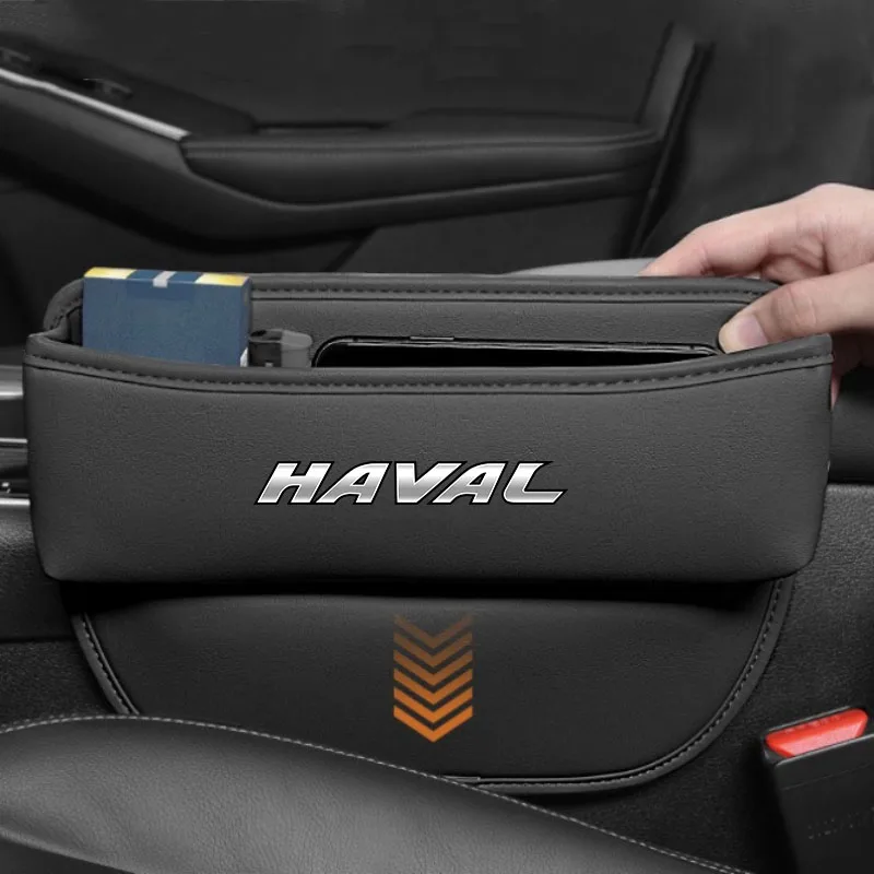 

For HAVAL H6 H2 H3 H9 M6 F7 F7X Jolion Leather Car Seat Gap Crevice Slot Storage Box Organizer Auto Accessories