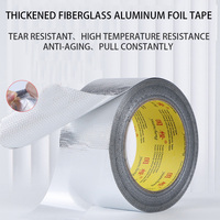 10M 20M Fiberglass Aluminum Foil Tape HVAC Heat Resistant Tape Heat Shield Thermal Barrier Adhesive Backed Heat Reflective Tape